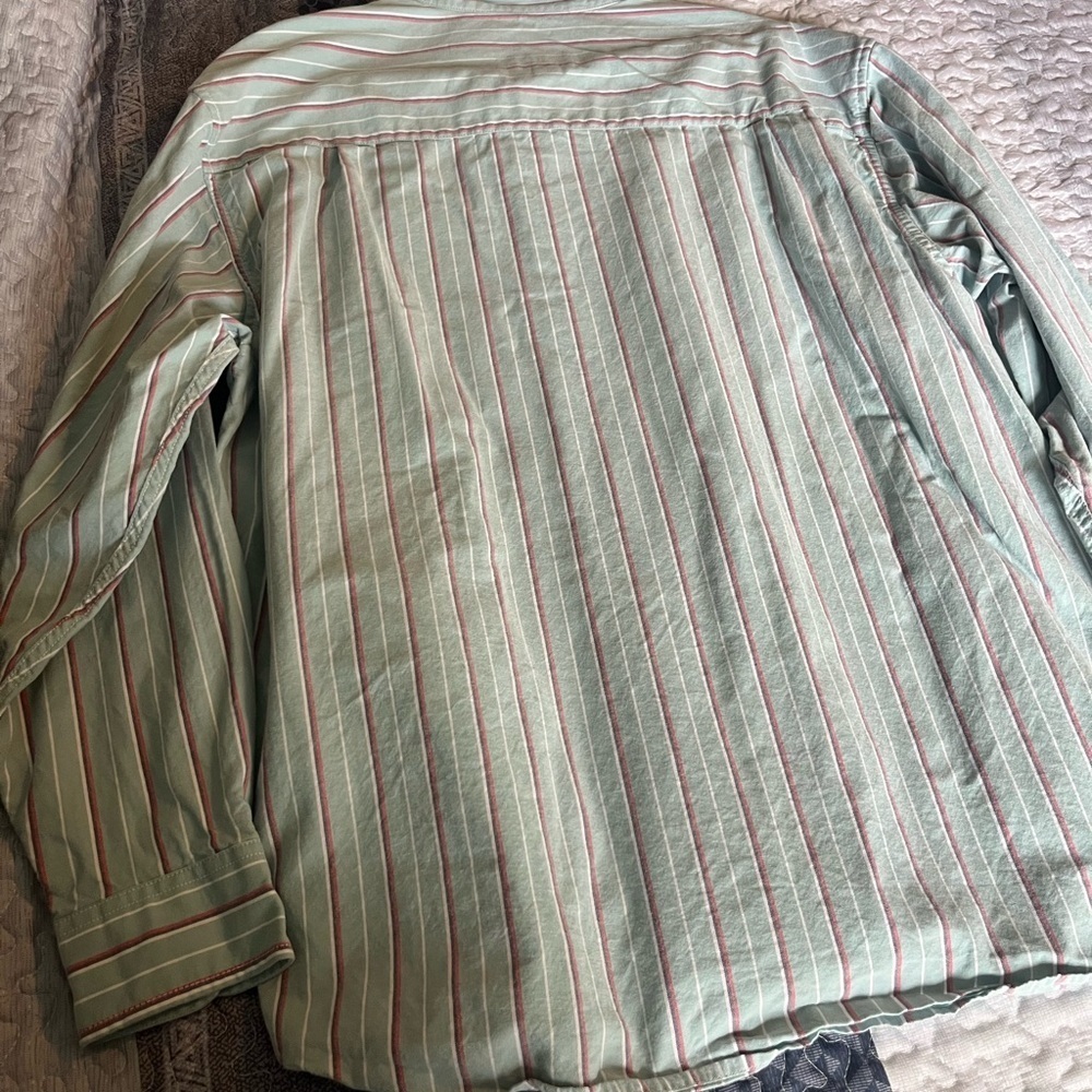 American Eagle Outfitters Mint and Red Striped Shirt - Picture 7 of 10